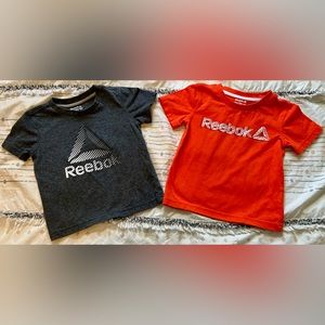 Two toddler/baby boy’s or girl’s Reebok T-shirts athletic tees size 18 months